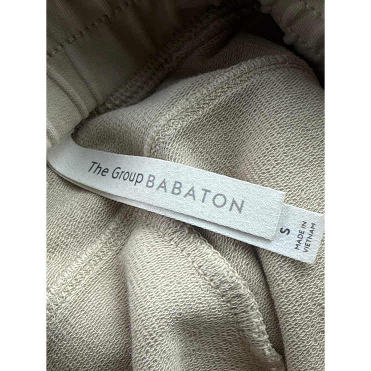 Aritzia Babaton Weekender Beige Straight Tapered Casual Lounge Trousers Pants S