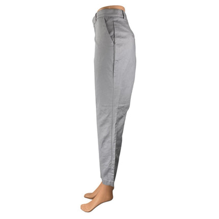 Mary Crafts Women's Gray High Rise Straight Leg Cropped Trousers Pants Size 14