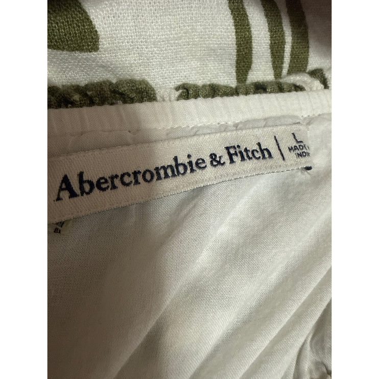 Abercrombie & Fitch Tropical Strappy Mini Tank Babydoll Flare A-Line Dress Sz L