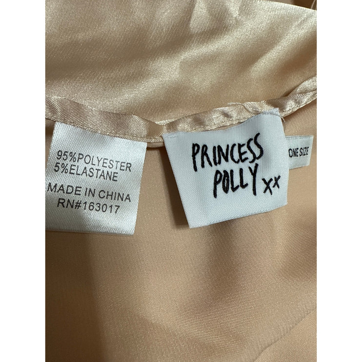 Princess Polly Women's Gold Yellow Silky Satin Shawl Wrap Neck Scarf One Size