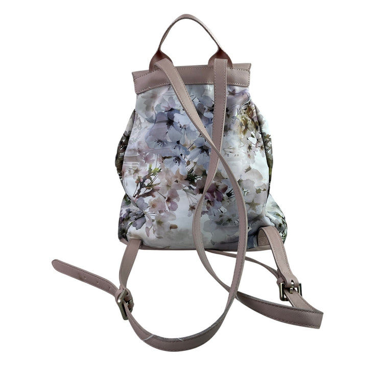 Ted Baker Sukkii Vanilla Floral Woven Drawstring Adjustable Backpack Size OS