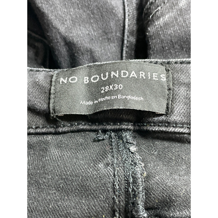 No Boundaries Women's Black High Waisted Classic Skinny Denim Jeans Pants 28x30