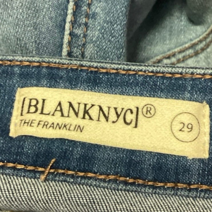 Blank NYC Women's Blue High Rise Franklin Ribcage Wide Leg Denim Jeans Size 29