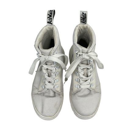 Dr. Martens Airwair Combs White Round Toe Lace-Up Platform Combat Boots Size 6