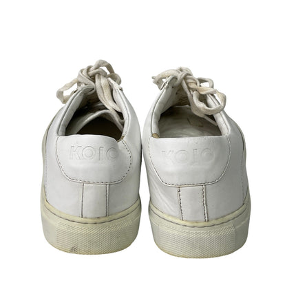 Koio Men's Triple White Leather Lace Up Low Top Casual Sneakers Shoes Size US 7