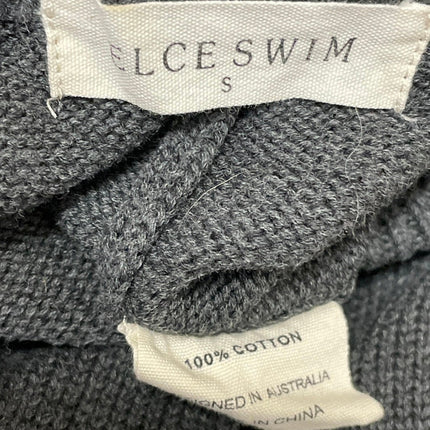 ELCE SWIM Gray High Rise Knit Elastic Waist Relaxed Wide Lounge Trouser Pants S