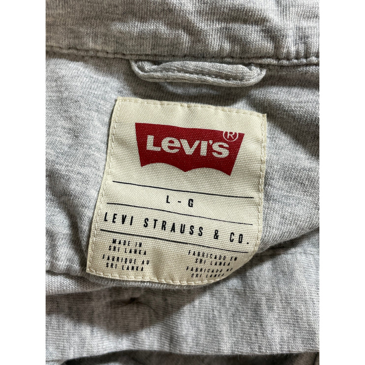 Levi's Men's Gray Heather Long Sleeve Button Down Chest Pocket Shirt Top Size L