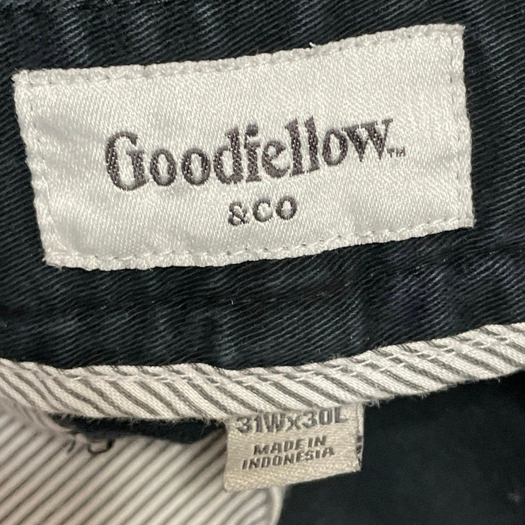 Goodfellow & Co The Every Wear Chino Men's Black Straight Trousers Pants 31x30