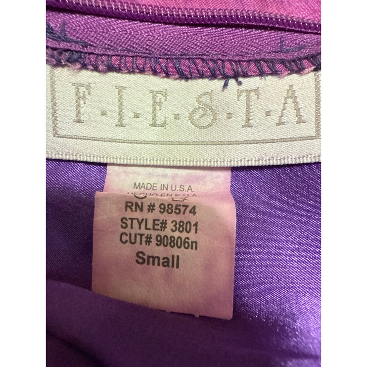 Fiesta Purple Rosette Sleeveless Strapless Mini A-Line Tank Tube Dress Size S