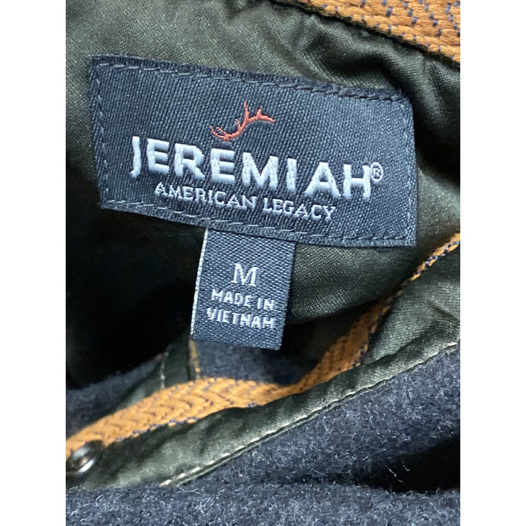 Jeremiah Men's Black Long Sleeve Plaid Button Up Shacket Shirt Jacket Size M