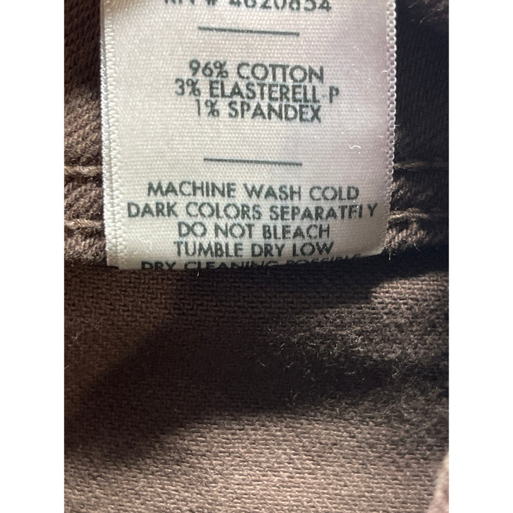 Just Black Denim JBD Womens Brown High Rise Frayed Hem Wide Leg Denim Jeans 27