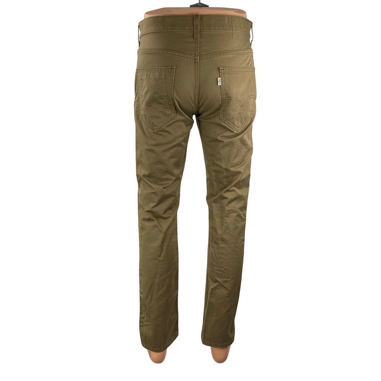 Levi's Men's Tan Khaki Mid Rise Tapered Leg Y2k Casual Trousers Pants Size 32