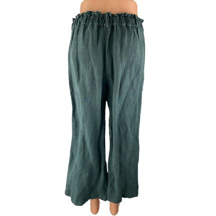 YFB Women's Green Patch Pockets High Waist Wide Leg Baggy Utility Cargo Pants XS
