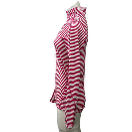 Nike Dri Fit Pink 1/4 Zip High Neck Long Sleeve Athletic Running Top Size XS