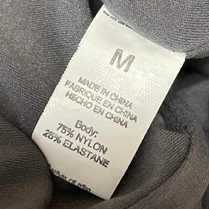 Qinsen Women's Dark Gray Short Sleeve Square Neck Stretch T Shirt Tee Top Size M
