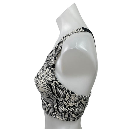 Varley Snakeskin Animal Print Racerback Yoga Workout Athletic Crop Top Size XS