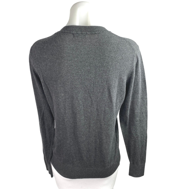 Quince Women's Black Cashmere Long Sleeve Crew Neck Pullover Sweater Top Size M