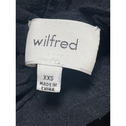 Aritzia Wilfred Women's Black Elastic Waist High Rise Tapered Trouser Pants XXS
