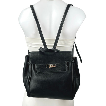 Urban Expressions Black Pebble Faux Leather Vegan Kelly-style Backpack One Size