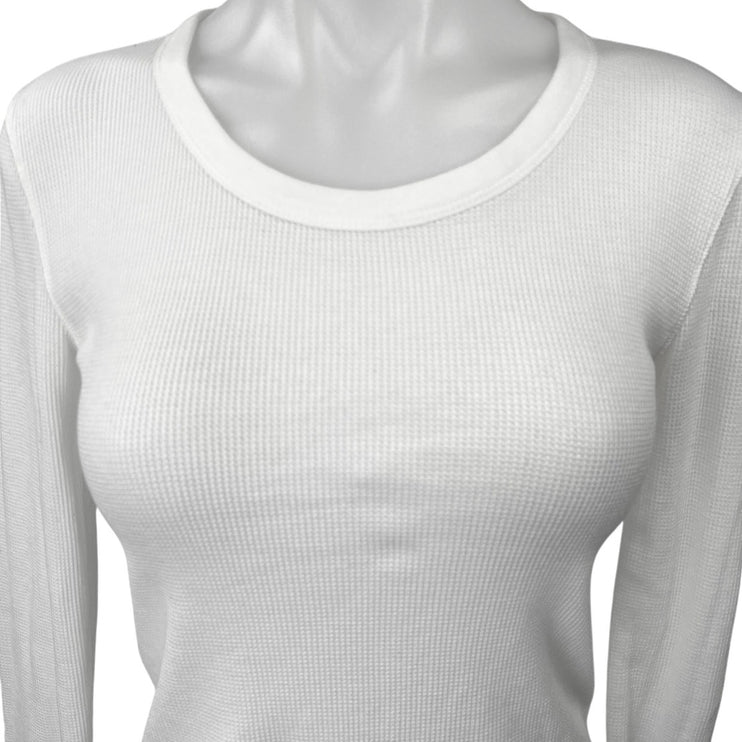 Gap Women's White Round Neck Long Sleeve Pullover Casual T Shirt Top Size XS