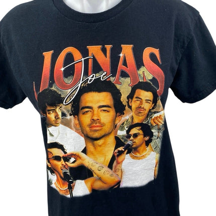 Gildan Women's Black Joe Jonas Graphic Short Sleeve Band T Shirt Tee Top Size S