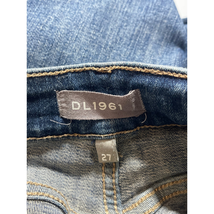 DL1961 Florence Ankle Mid Rise Intasculpt Skinny Blue Womens Denim Jeans Size 27