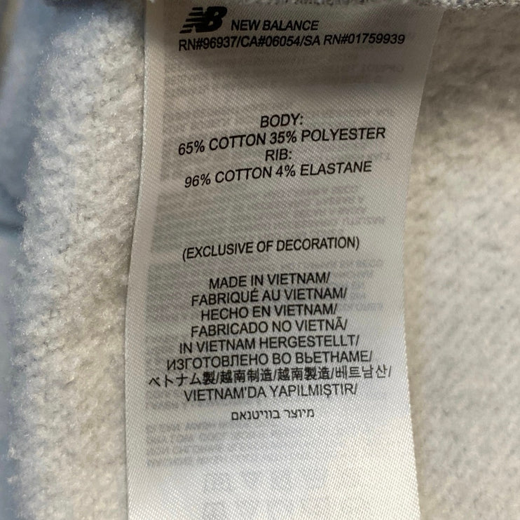 New Balance Essentials Winter Men's Gray 1/4 Zip Sweatshirt Sweater Top Size L