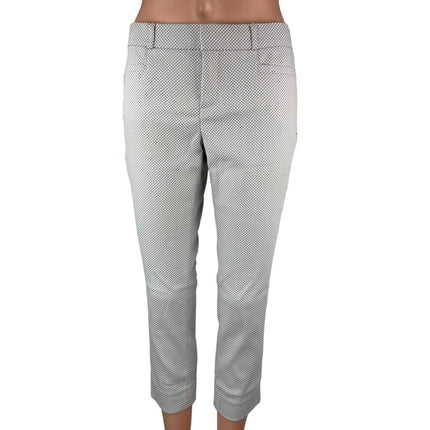 Banana Republic Women's Gray Printed Sloan Fit Mid Rise Cropped Pants Size 2