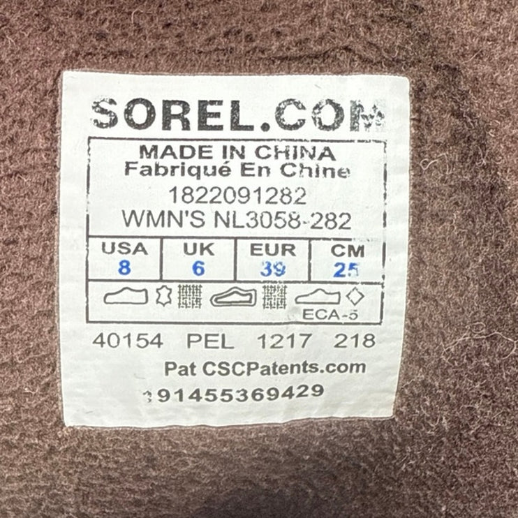 Sorel Slimpack II Women's Brown Suede Waterproof Lace Up Insulated Duck Boots 8