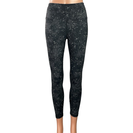 NEW Fabletics Define PowerHold Black Splatter High-Waist Active Leggings Pants S