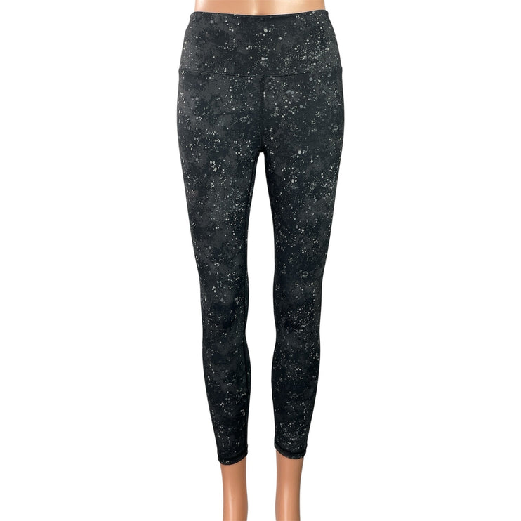 NEW Fabletics Define PowerHold Black Splatter High-Waist Active Leggings Pants S