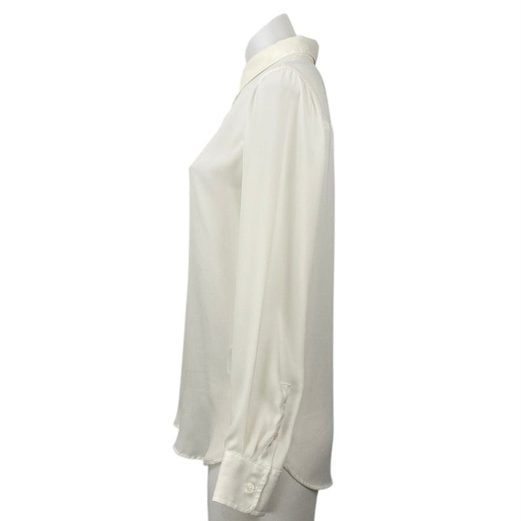 Banana Republic Dillon Classic Fit White Long Sleeve Button Down Shirt Top Sz S