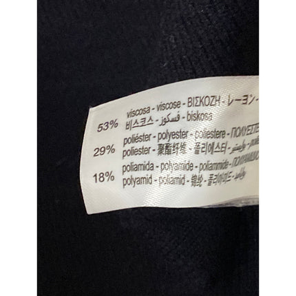 Zara Women's Navy Blue High Neck Long Sleeve Knit Sweatshirt Sweater Top Size S