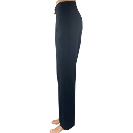 M&S Collection Modern Slim Black Straight Leg High Waist Trousers Dress Pants M