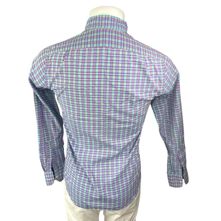 J.Crew Men's Multicolor Long Sleeve Plaid Lightweight Button Up Shirt Top Sz XS