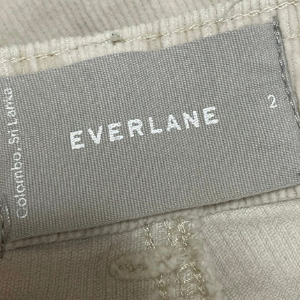 Everlane The Corduroy Women's Cream High Waisted Baggy Wide Leg Pants Size 2