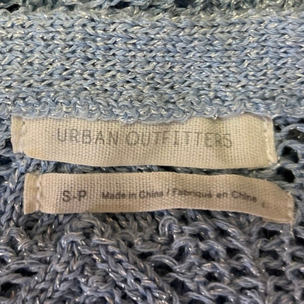 Urban Outfitters Blue Metallic Knit Long Sleeve Button Up Cardigan Sweater Top S