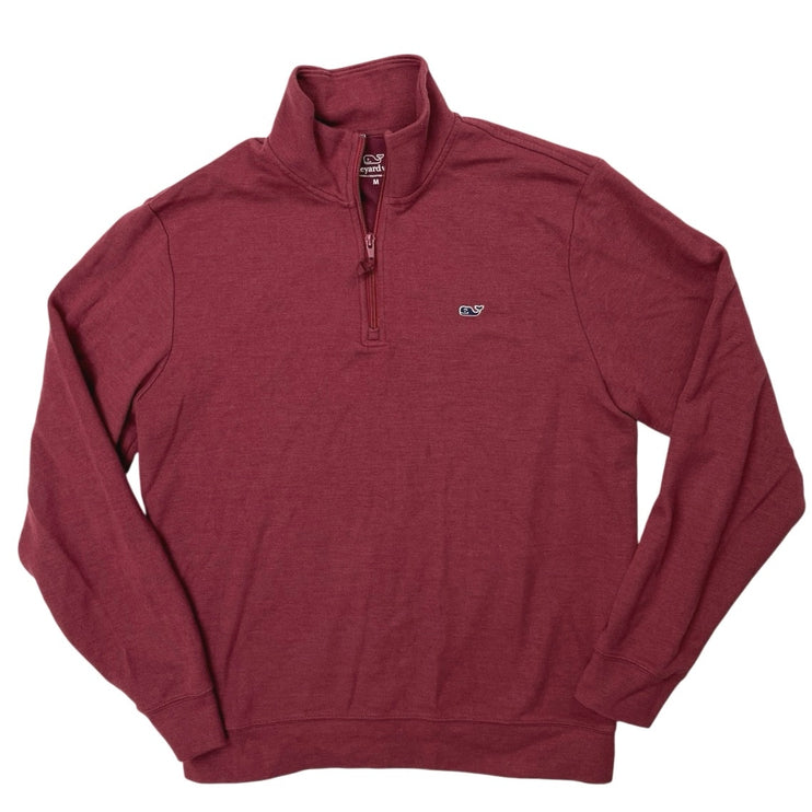 Vineyard Vines Men's Maroon 1/4 Zip Pullover Long Sleeve Polo Shirt Top Size M