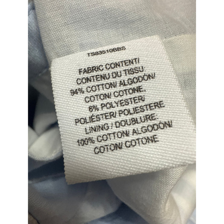 Derek Lam 10 Crosby Blue White Striped Sleeveless Ruffle Midi Sheath Dress 2