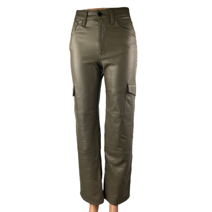 Abercrombie & Fitch The 90s Relaxed High Rise Taupe Coated Denim Jeans Size 24