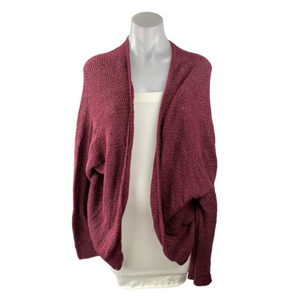 Urban Outfitters BDG Maroon Red Open Front Long Sleeve Cardigan Sweater Top XS