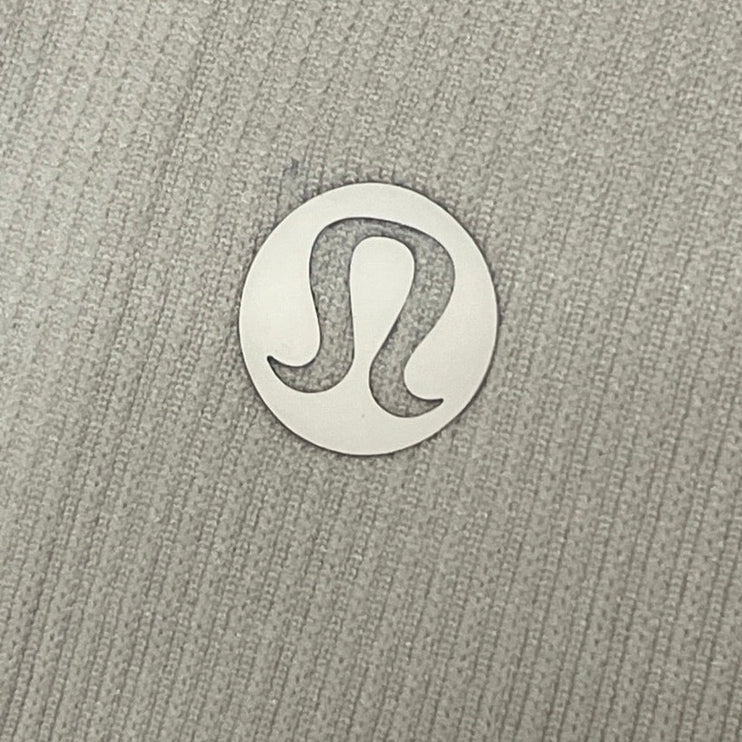 Lululemon Womens Gray Ribbed Sleeveless Activewear Athletic Gym Tank Top Size S