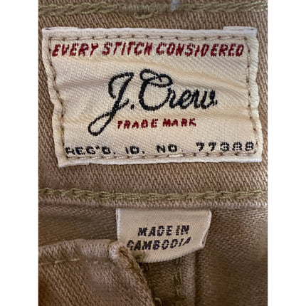 J.Crew 484  Mens Brown Tan High Rise Straight Slim Leg Chino Khaki Pants W33 L30