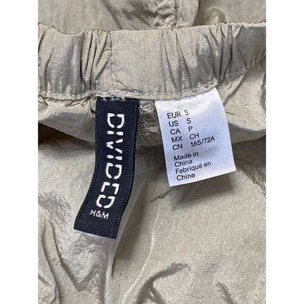 H&M Women's Gray High Rise Adjustable Parachute Baggy Jogger Trousers Pants Sz S