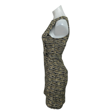 Topshop Multicolor Tweed Chevron Knit Sleeveless Round Neck Mini Sheath Dress 4
