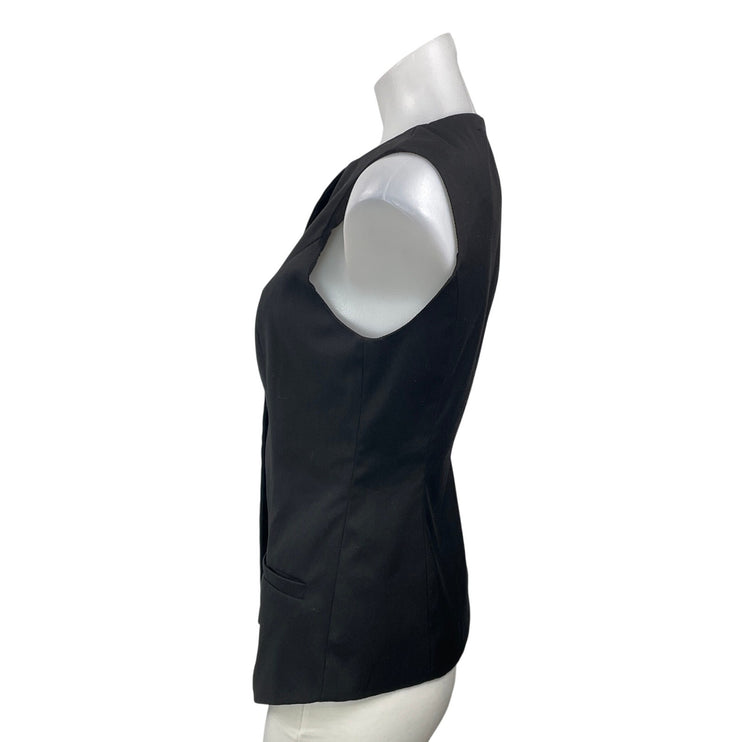 4th + Reckless Briella Womens Black Sleeveless Button Front Waistcoat Vest Top S