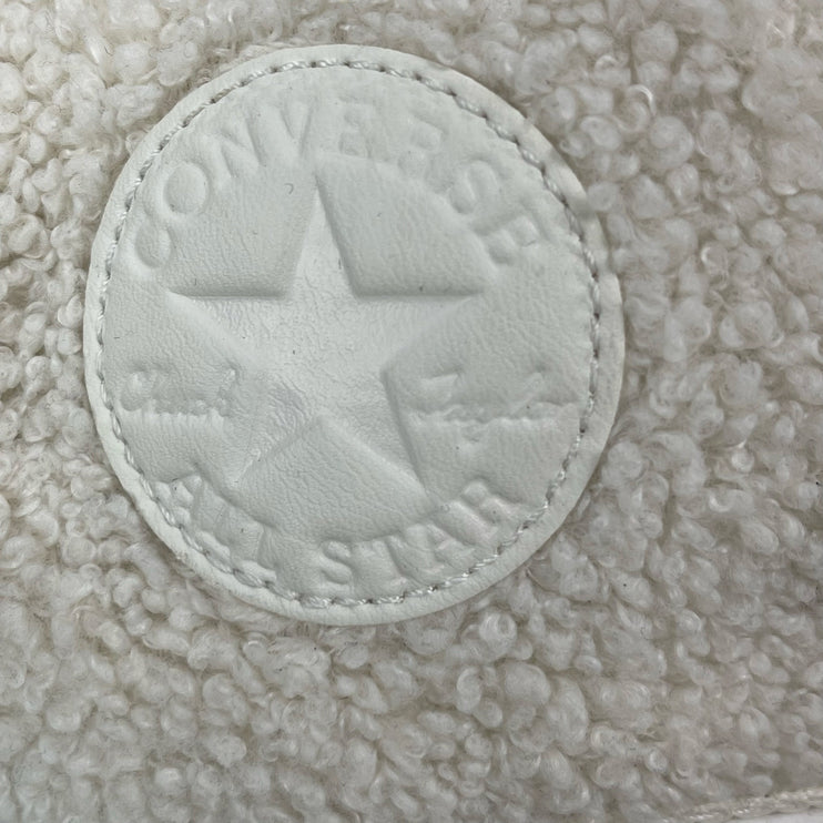 Converse Chuck Taylor All Star White Sherpa High Top Lace Up Sneakers Shoes 10.5