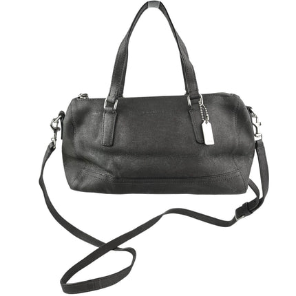 Coach Saffiano Women's Black Leather Adjustable Mini Satchel Handbag Crossbody