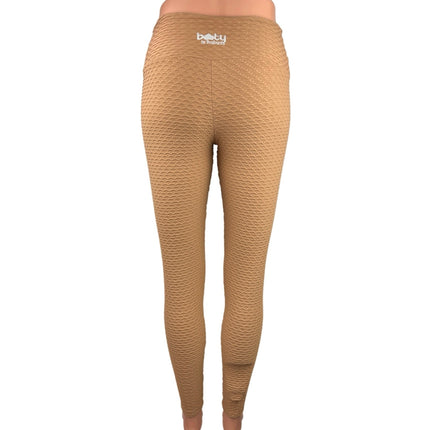 Booty by Brabants Brown Croco Skin Seamless High Rise Textured Leggings Pants OS