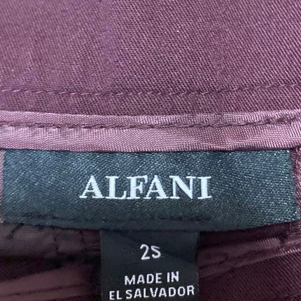 Alfani Women's Purple High Waisted Flared Bootcut Trousers Dress Pants Size 2S